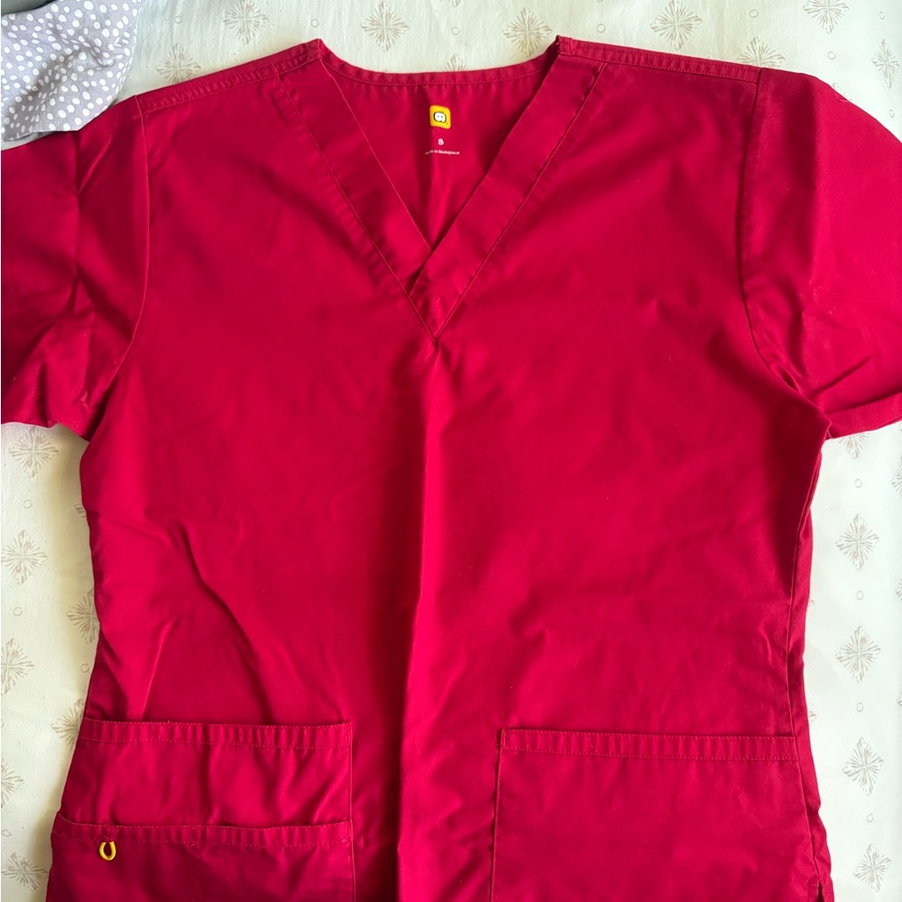 Red Women's Scrub Top